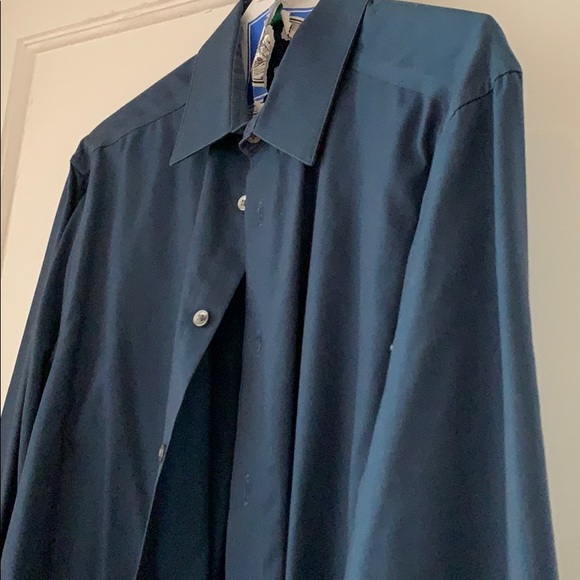 Men’s Calvin KleinSlim Fit Navy Shirt - Picture 3 of 5